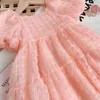 Fille Robes Bébé Filles Robe D'été Enfants Doux Style Fleurs Tempérament Élégant Manches Bouffantes Princesse 2-7 Ans