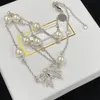 New Womens Jewelry Set di tre pezzi bracciali Earstuds Collar Chain Moda bracciale collana orecchini designer per donna D2306066S