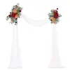 Dekorativa blommor Artificial Flower Wedding Arch Kit swags med tyg ren drap blommor för skyltar dekor förpackning med 3