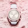 2024 Główny wynik nowy bioceramiczny ruch kwarcowy White Dial Watch, 30-metrowy wodoodporny pasek nylonowy