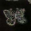 50pcs Şeffaf Kelebek Çıkartmaları Glitter Lazer Holografik Etiketler Graffiti Çıkartmaları DIY Bagaj Dizüstü Bilgisayar Kaykay Motosiklet Bisiklet Stickers