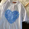 T-shirt da donna creativa lettera d'amore cuore coppia T-shirt da donna carina manica corta top estate allentata casual t-shirt da donna donna 230606