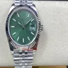 Novo produto QC relógio masculino CLEAN Factory 41mm Mint Green Dial Sapphire Relógios Pulseira Jubileu CAL 3235 Movimento Mecânico Automa2552