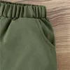 Kleidungssets 2–7 Jahre Kinder Jungen 2-teilig Sommer-Outfits Kurzarm Rundhals T-Shirt Tops Tasche Shorts Kinder Casual Set