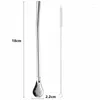 Drinking Straws Stainless Steel Straw Spoon Tea Filter Health Reusable Tools Washable Bar Accessories Sipper