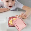 Bouteilles de stockage Sandwich Box Toast Forme Conteneurs Pour Enfants Réutilisable Lave-Vaisselle Adulte Boîtes À Lunch École À Domicile