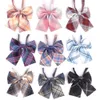 Шея галстуки дамы клетчатки для бабочки для бабочки для женщин для женщин в форме воротника бабочка бабочка для взрослых для взрослых Cravats Cotton Girls Bowties 230605