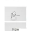 Band Rings Lover Romantic Hand And Hug Ring Creative Opening Love Adjustable Finger Female Mens Fashion Jewelry Gift Drop Delivery Dhl9Q