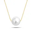 Chains 925 Silver Necklace Iins Style Collar Shell Pearl Pendant Korean Version Fashion Simple Fine Collarbone Chain Accessories