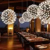 Chandeliers LED Art Chandelier Pendant Lamp Light Nordic Novelty Spark Ball Round Fireworks Hanging Restaurant Lobby Loft Home Fixtures