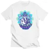 Herren T-Shirts Ganesha Farbige Mandala Kunst HERREN HEMD HINDU INDIEN GANESH GOTT IDOL Hochwertiges T-Shirt