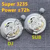 Kits d'outils de réparation 2021 Derniers modèles Chinois Super 3235 Mouvement mécanique automatique Blue Balance Wheel 41mm SUB DJ VS Factory 3327
