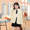 Jackor Girls Blazers 2023 Spring Solid Casual All-Match Teenagers School Kids Jacket Fashion Simple 13 14 15 Years Child Formal Coats