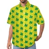 Camicie casual da uomo Green Shamrock Beach Shirt St Patricks Day Summer Men Camicette di tendenza Top a maniche corte Taglie forti
