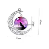 Pendant Necklaces Totem Wolf Glass Cabochon Necklace Moon Time Gemstone Chains Sier Animal Models Fashion Jewelry For Women Mens Gif Dh3Fo