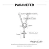 Kedjor Jialy 316L rostfritt stål Korsa dubbel halsbandskedja för kvinnor modesmycken födelsedagspresent