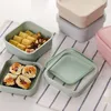 Dinnerware Sets Bamboo Fiber Thermal Insulation Lunch Box Microwave Oven Student Portable Instant Japanese Sushi Fresh-keeping Color Ran