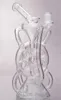 Vintage Swiss Recycler Glass Bong Water Reting Pipe Hookah Oil Dab Rigs 11Inch Original Glass Factory Made Can Put Customer Logo av UPS DHL CNE