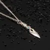 Pendant Necklaces Gamer Valorant Necklace JeKnife Inlay Blue Crystal Pendants Choker For Women Men Fashion Jewelry Accessories Toy Gifts