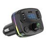 2024 Car Bluetooth 5.0 FM-передатчик PD Type-C Dual USB 3.1A быстрое зарядное устройство Красочное mp3-модулятор Player Freshree Audio Receiver