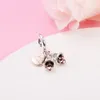 2023 Neu 925 Sterling Silber Just Married Wedding Bells Double Charm passend für Pandora-Armbänder, Perlen, DIY-Schmuck für Frauen