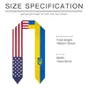 Scarves Graduation Sash Ukraine & USA United States Flag Stole Shawls Graduate Wraps Scraf International Student Pride Gifts