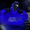 Herrtröjor herrtröja full zip hoodie hip hop rhinestone stjärna alfabet huva jacka överdimensionerad kvinnors kappa y2k kläder