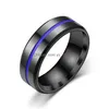 Кольца кольца из нержавеющей стали черная кольцо эмалевая лента обручальная свадьба Женщины Мужские модные ювелирные украшения доставка DHGWF