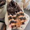 Шарфы густые теплые кашемировые шаль для женщин для женщин зимний шарф Классик Пейсли полосатые пашмины одеяло Bufanda echarpe 2023