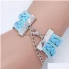 Charm Bracelets Love Infinity Wolf Bracelet Mtilayer Wrap Glass Cabochon Women Kids Fashion Jewelry Will And Sandy Drop Delivery Dhmaj