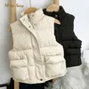 Gilet Mode Bébé Garçon Fille Hiver Gilet Coton Rembourré Enfant Solide Couleur Zipper Outwear Chaud Épais Vêtements 1 12Y 230606