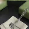 Projektant mankietu Perła moda podwójna g kryształowy naszyjnik biżuteria damska męska marka marki