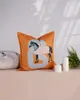 Top luxe velours tissu français Orange Style cheval maison canapé housse de coussin taie d'oreiller sans noyau salon chambre coussin 45cm