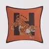 2023 Luxury Pillow Case 45 x45 cm Luxury Tiger Duplex Printing Square Pillow Case Model Living Room SOFA DECORATIVE TASSLES CUDHION VALVET COVER