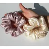 Headwear Hair Accessories 100% Pure Mulberry Silk Large Scrunchies Rubber Bands Ties Gum Elastics Ponytail Holders for Women Girls 16 Momme 35CM 230605