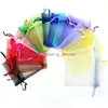 Jewelry Pouches Bags Dozens Of Sizes Mesh Organza Bag Gift Pouch Wedding Party Xmas Candy Dstring Package Size 7X9 9X12 10X15 15X20 Dhuat