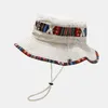 Wide Brim Hats 2022 Cotton National Style Solid Color Bucket Outdoor Travel Sun Hat for Men and Women 15 G230603