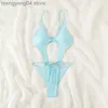 Women's Swimwear 2022 Swimwear Women Bikini Solid Push-Up Pad Bathing Swimsuit Beachwear Set One-piece Brazilian Biquini Monokini Bikini In Stock T230606