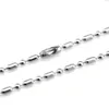 20Pcs Stainless Steel Men's Necklace Bamboo Chain Finished Chains with Ball Connector Steel Tone Jewelry DIY Making