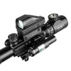 Holowanie Airsofts RiflesCope 4-12x50 EG 3 w 1 taktyczny Zielona Kropek Laser Zakres Holograficzny karabin optyki