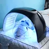 Tri-folding ansiktslampor 7 Färg PDT LED-ljusterapi ansiktsmaskin med UV Tanning Nano Spray Hot Compress EMS Lifting