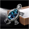 Pins Brooches Vintage Tortoise Shell Cor Brooch Pin Animal For Women Men Fashion Jewelry Gift Drop Delivery Dhsq2