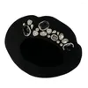 Bérets Quotidien Collocation Streetwear Femmes Casual Strass Peintre Chapeau Cheveux Accessoires