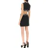 Dresses Deive Teger 2023 New Summer Women's Sexy Backless Cutout Diamond Black Tight Mini Dress Elegant Evening Club Party Dress