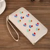 Wallets Long Wallet Money Bag For Women PU Leather Lady Wrist Casual Holder Change Pocket Coin Purse 517D