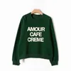 Womens Hoodies Sweatshirts Women Cotton Sweatshirt Top Letter Print Long Sleeve Loose Simple Casual Oneck Lady Pull Early Autumn 230605