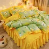 Bedding sets Kuup Duvet Cover kawaii Bedding Set Twin Size Flower Quilt Cover 150x200 High Quality Skin Friendly Fabric Bedding Cover 230605