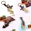 Ключевые кольца Love Skateboard Antique Sier Letter Tag Tag Weave Holders Мод