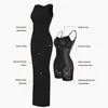 Womens Shapers Large Size Shaping Skirt Waistband Buttocks Chest Support Corset 2in1 Vest Bodysuit Long Sleeveless 230605