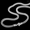 Chains QN 3mm Foxtail Chain Jewelry Thailand Handmade Square Rope Necklace Men's And Women's Retro Versatile Trendy People